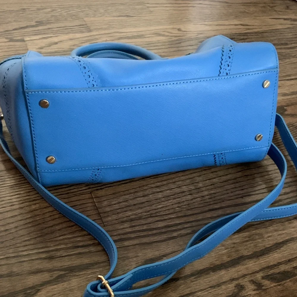 LAST CHANCE! Tory Burch Blue Leather Robinson Spectator Satchel Handbag